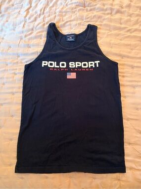 Polo Sport Tank Top Ralph Lauren Vintage Large 100% Cotton